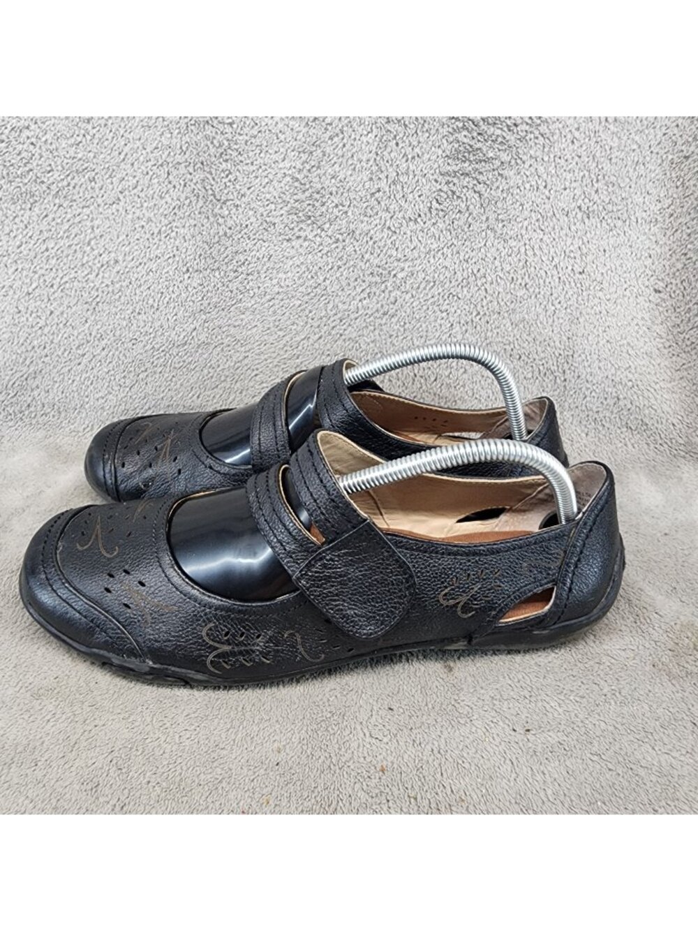 Ros Hommerson Shoes Womens Size 10 Chelsea Black Leather Mary Janes *Read*